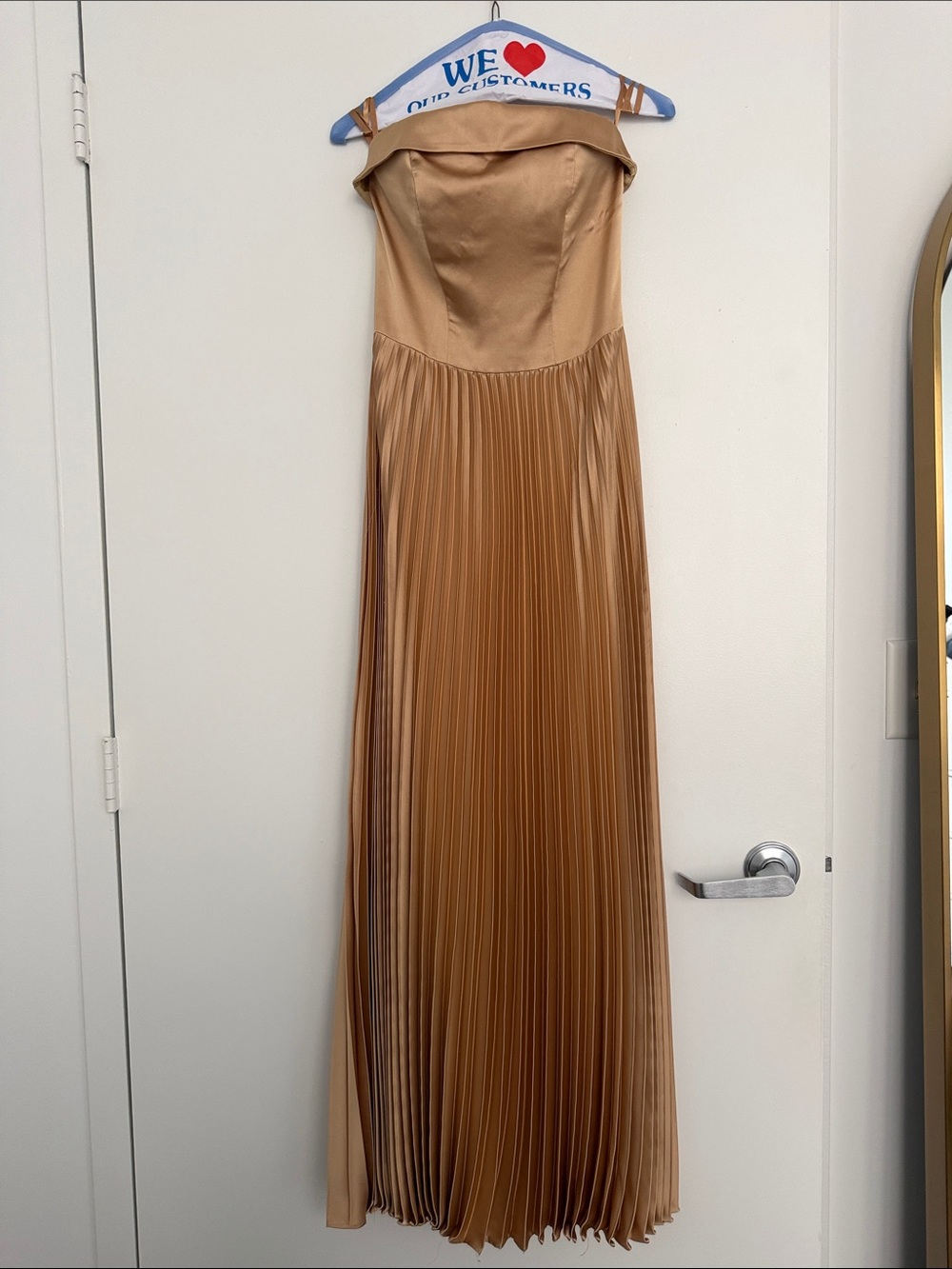 Revelry Saylor Bridesmaid Dress - honey beige satin
